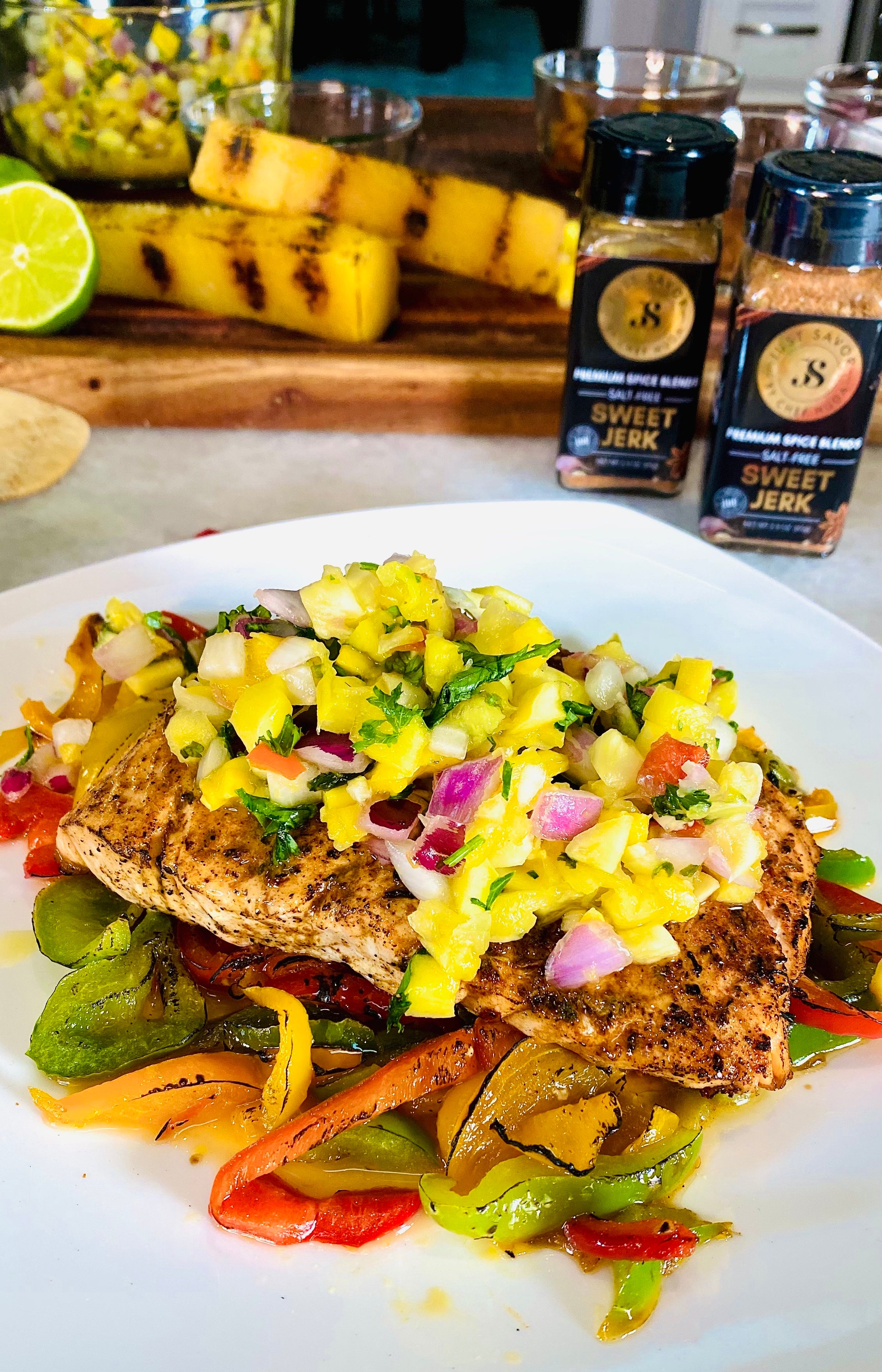 GRILLED SWEET JERK SALMON | JUST SAVOR RECIPES – Just Savor