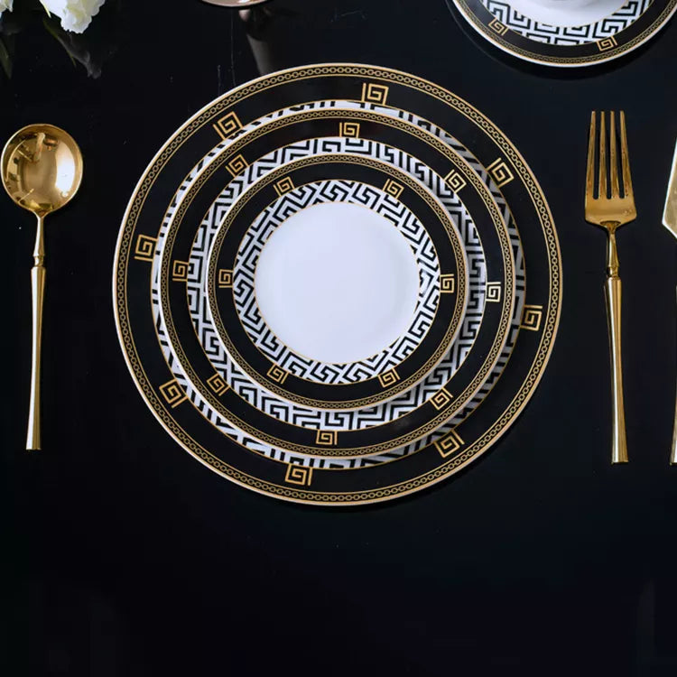 Black Elegance Dinner Plate | 10 inch | Set of 4